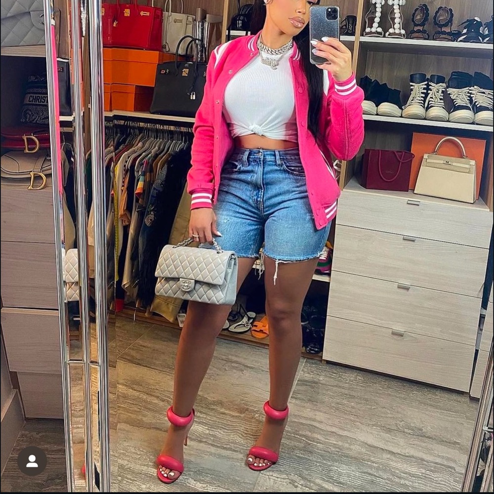 Pink Varsity Jacket Medium
